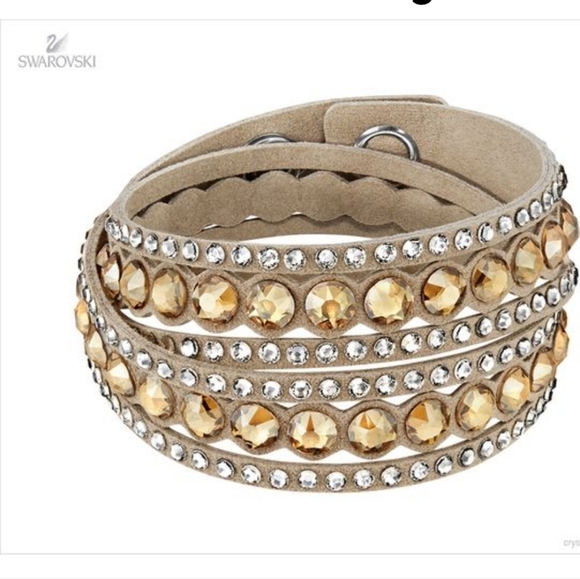 SWAROVSKI Slake Beige Dot Wrap Bracelet - Picture 1 of 11